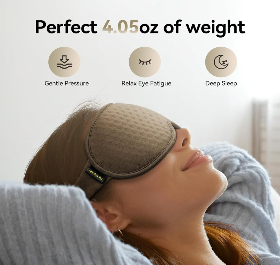 Weighted Eye Mask - Calming Sleep Support (Earthy Brown)