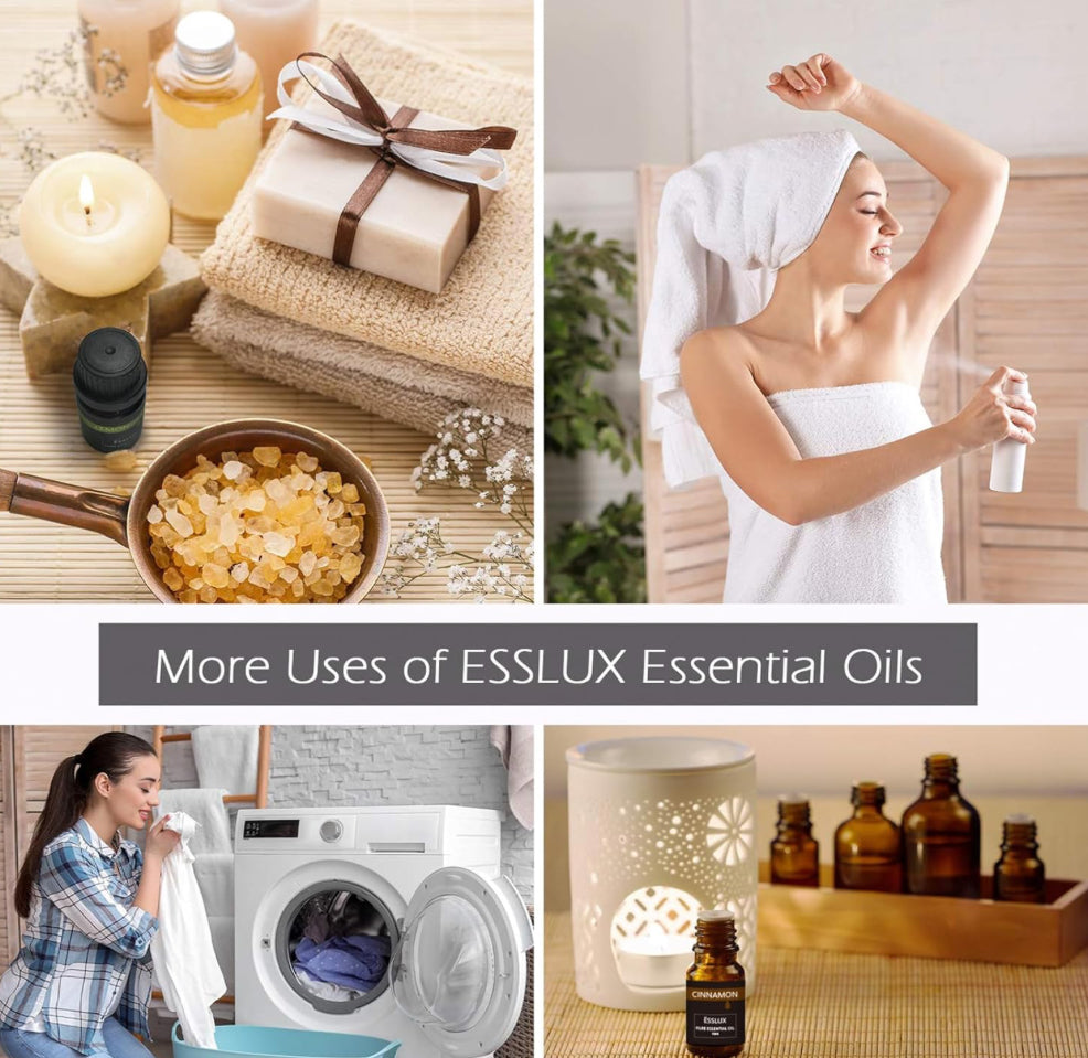 Classic 6-Piece Essential Oil Set - Lavender, Peppermint & More