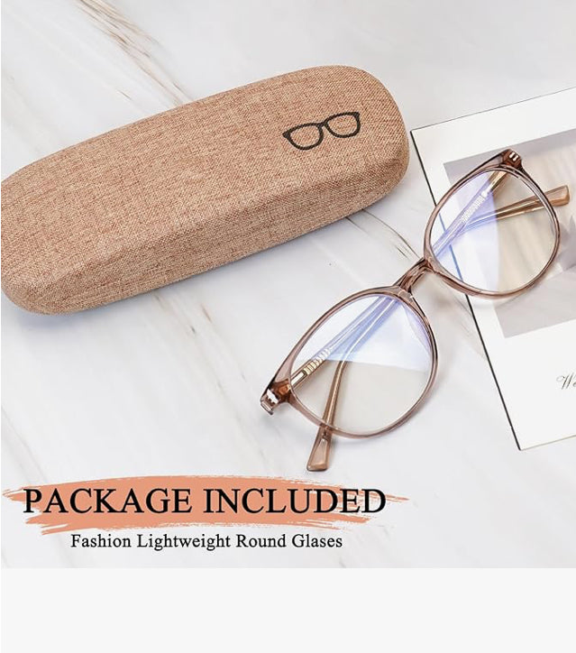 Stylish Round TR90 Blue Light Glasses - Anti-Eyestrain