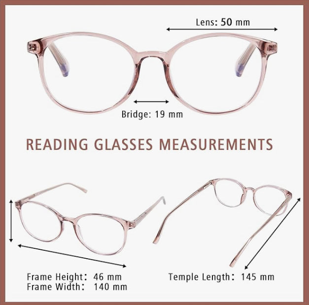 Round Blue Light Readers - Anti-Glare & UV Block
