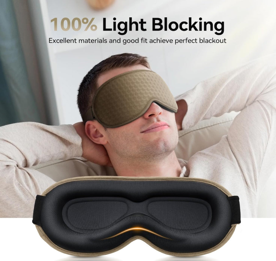 Weighted Eye Mask - Calming Sleep Support (Earthy Brown)