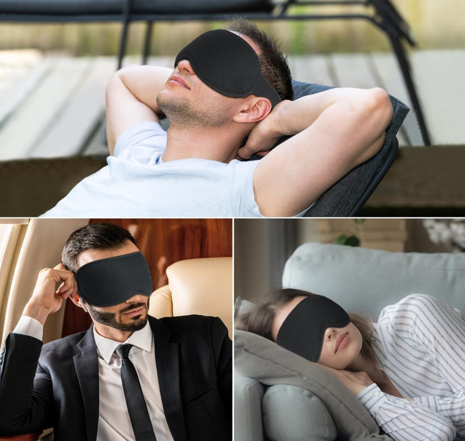 Total Blackout Sleep Mask - Light-Free Comfort (Black)