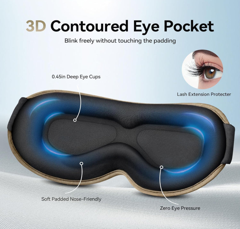 Weighted Eye Mask - Calming Sleep Support (Earthy Brown)