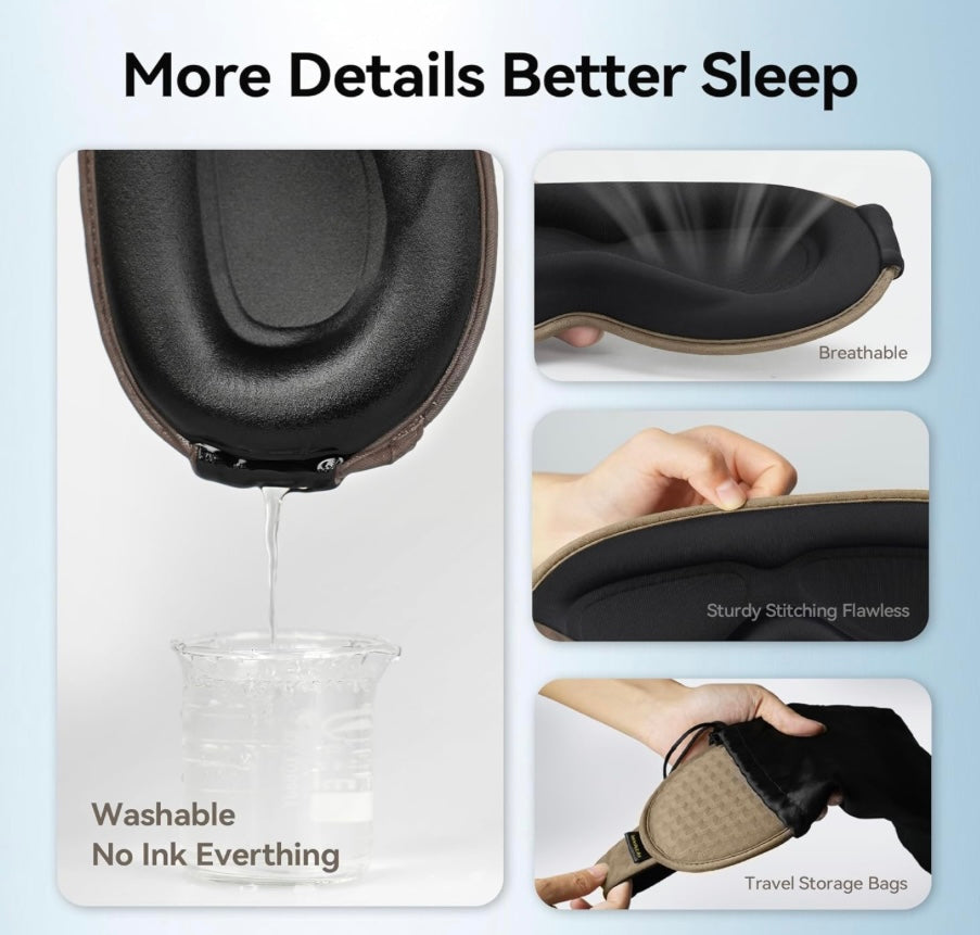 Weighted Eye Mask - Calming Sleep Support (Earthy Brown)