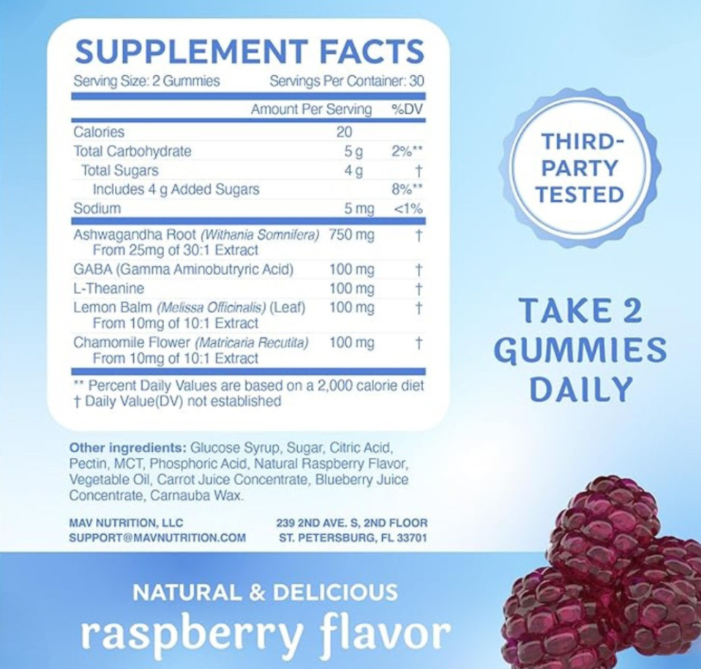 Teen Calm Gummies - 5-in-1 Stress Support (60ct)
