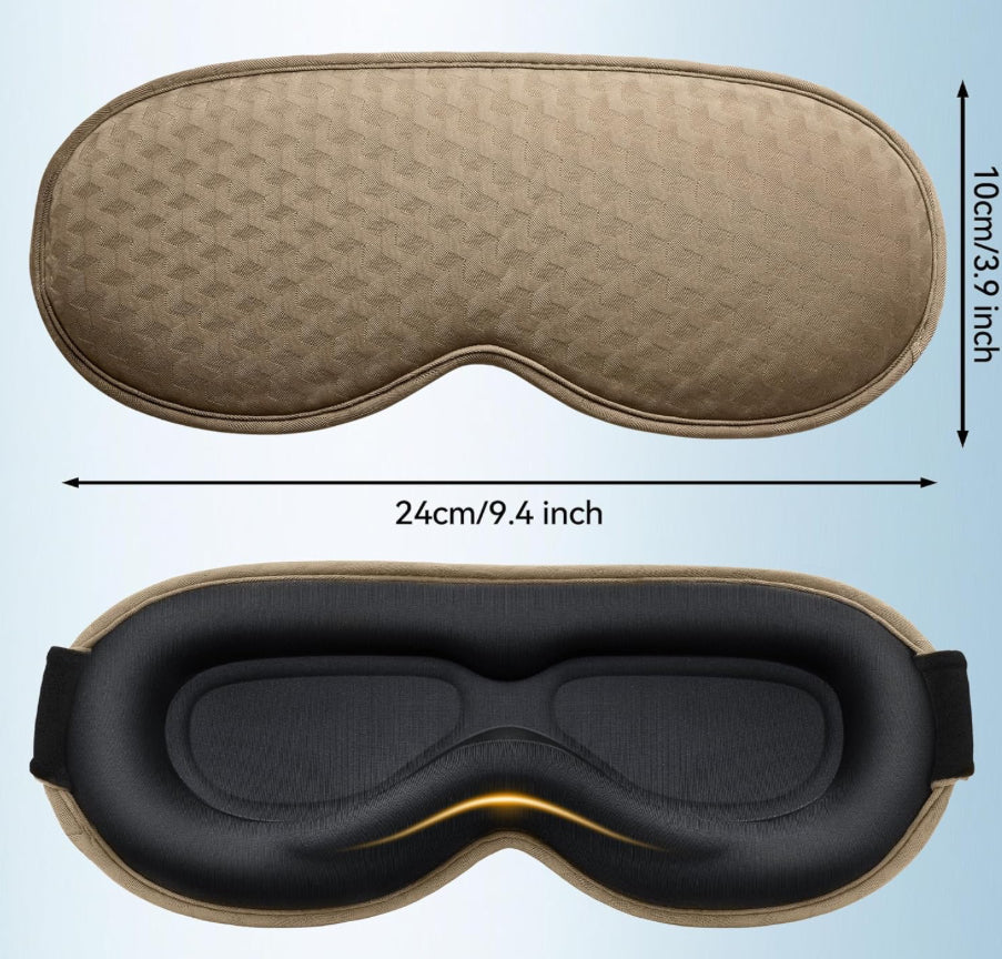 Weighted Eye Mask - Calming Sleep Support (Earthy Brown)