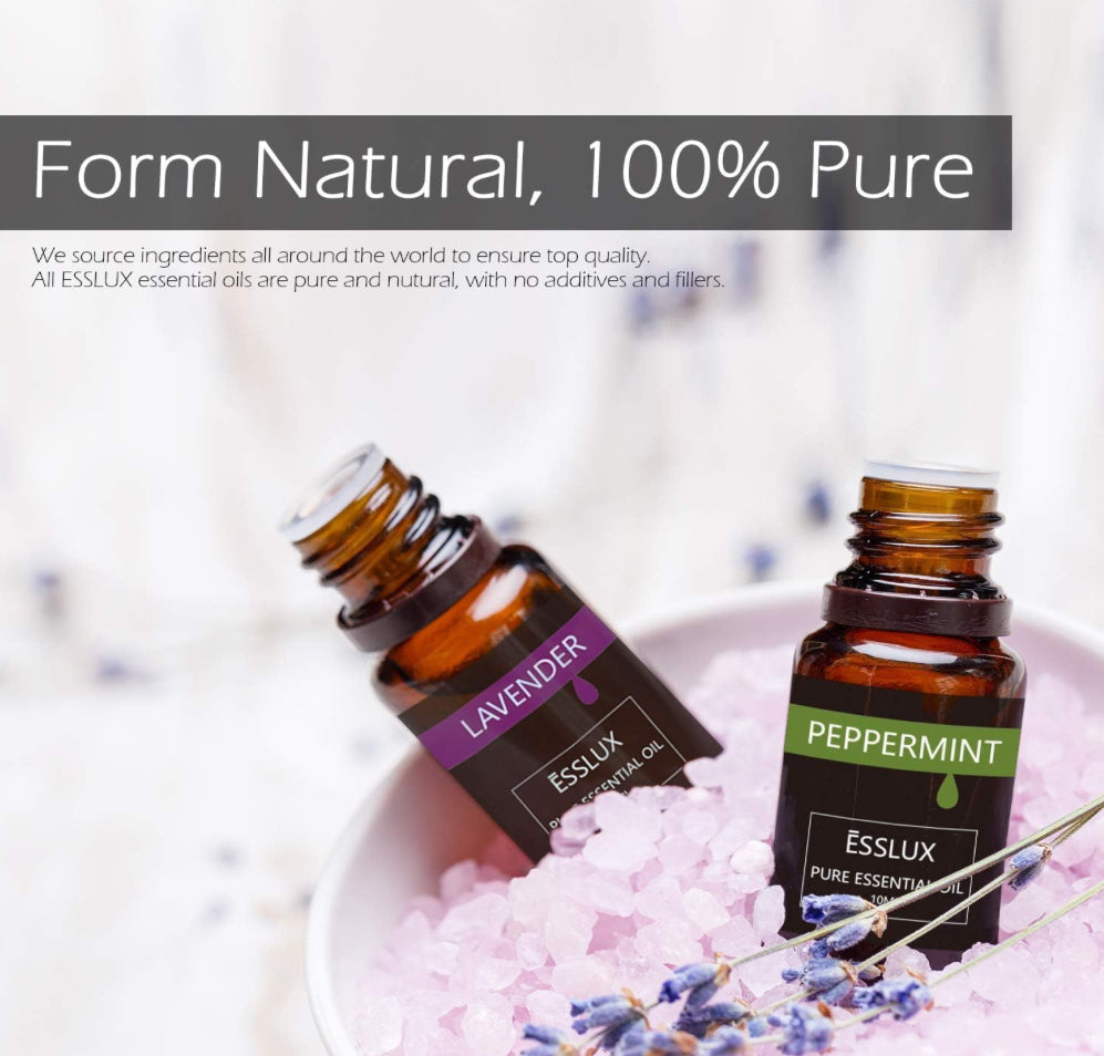 Classic 6-Piece Essential Oil Set - Lavender, Peppermint & More
