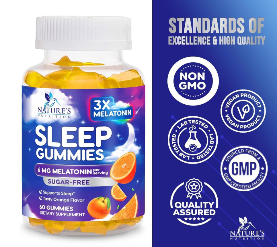 Extra Strength Sleep Gummies - 6mg Melatonin (60 ct)