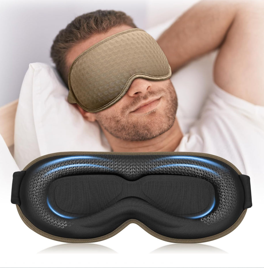 Weighted Eye Mask - Calming Sleep Support (Earthy Brown)