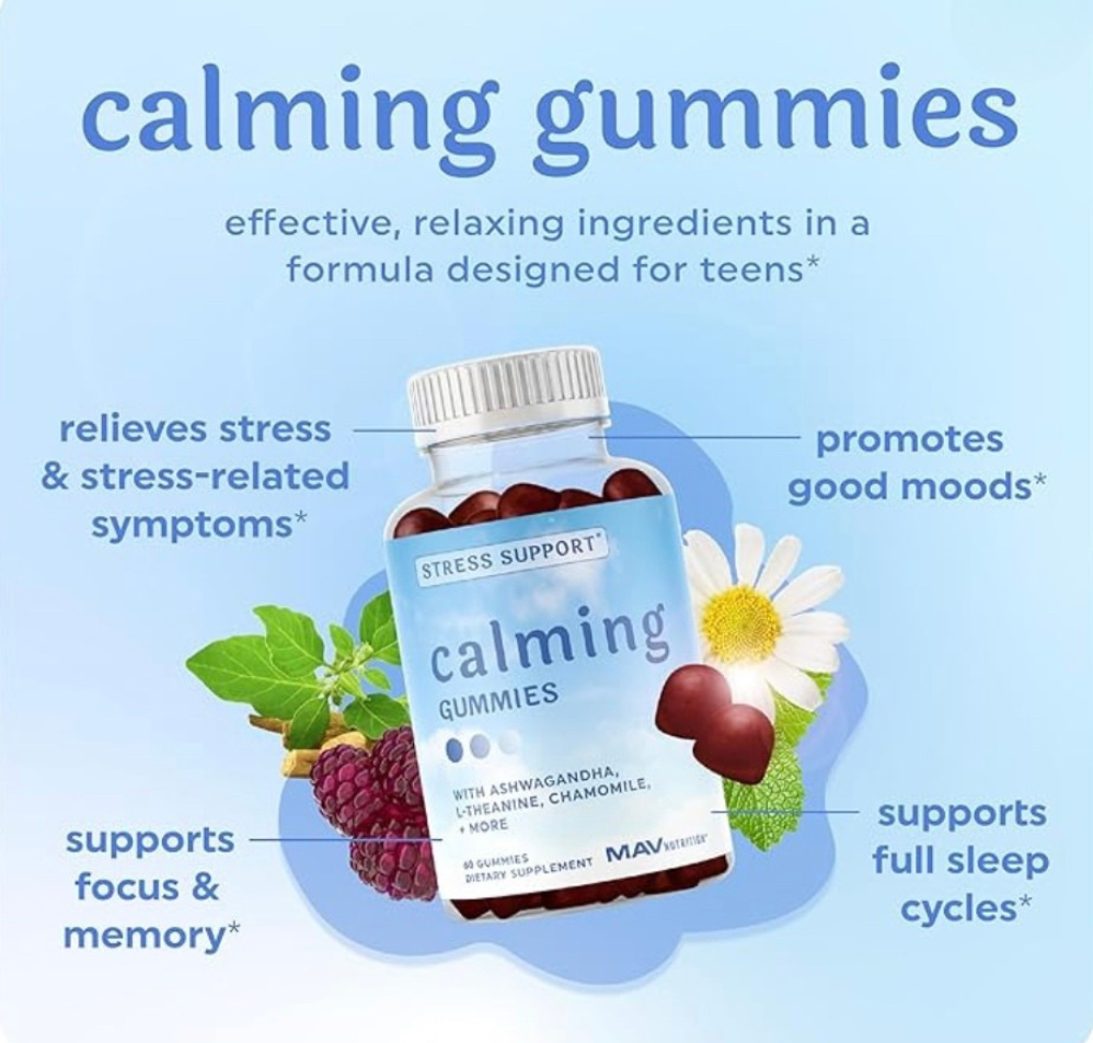 Teen Calm Gummies - 5-in-1 Stress Support (60ct)
