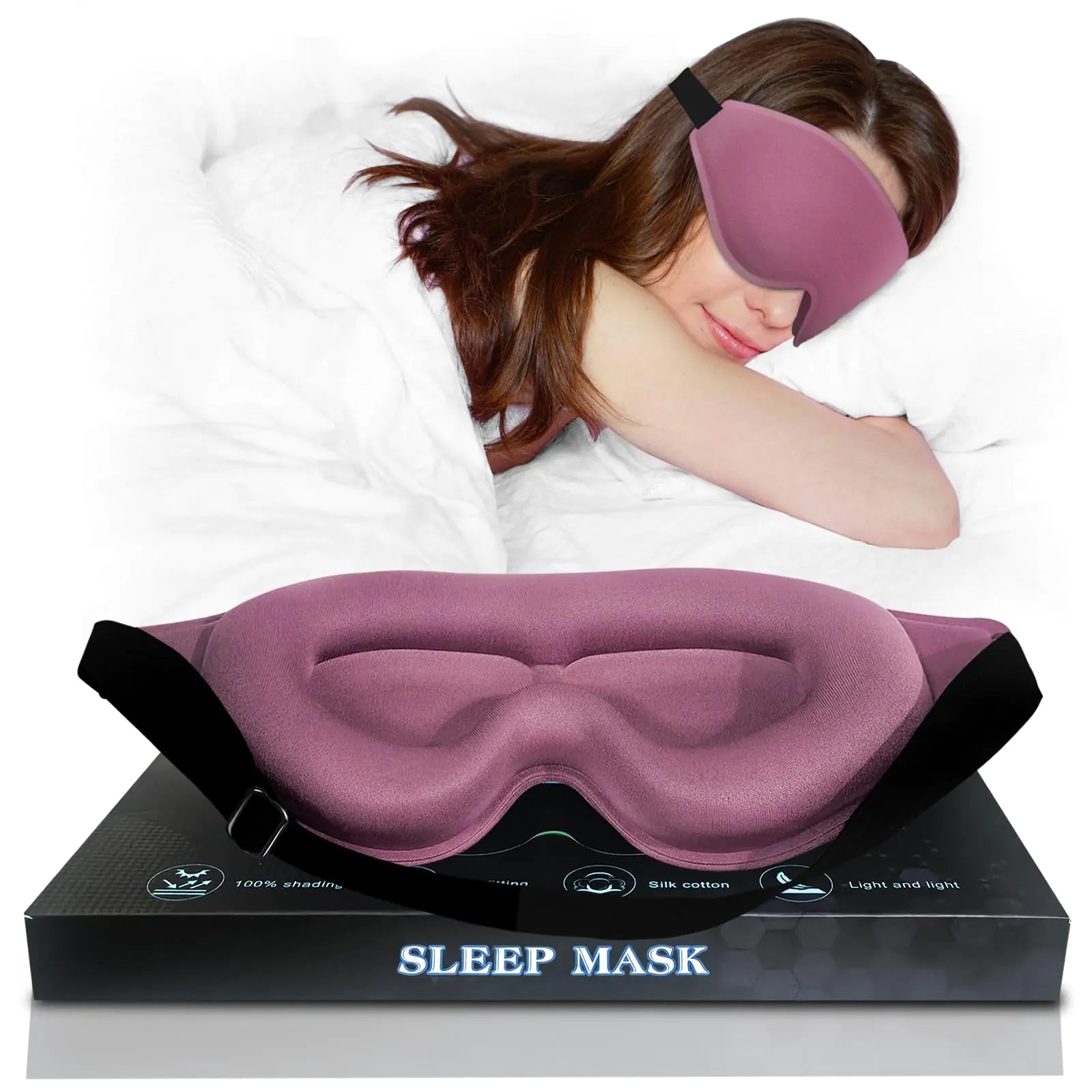 3D Contour Sleep Mask - Zero Pressure (Purple)